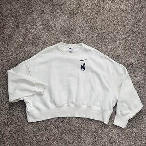 Nike White Wyoming Crewneck